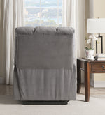 Ipomoea Gray Velvet Power Recliner with Massage & Lift Assist