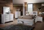 Ireland White Wood King Bookcase Bed