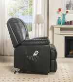 Ixora Black PU Leather Power Recliner with Massage & Lift Assist