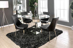 Izzy 2 Black/Silver Leatherette Side Chairs