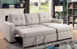 Jacob 2-Pc Light Gray Sectional with Sleeper