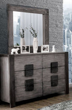 Janeiro Gray Wood 6-Drawer Dresser