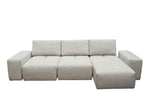 Jazz 3-Pc Light Brown Fabric Modular Sectional Sofa