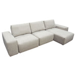 Jazz 3-Pc Light Brown Fabric Modular Sectional Sofa