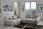 Jazz 5-Pc Light Brown Fabric Modular Sectional Sofa