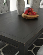 Jeanette Black Wood Rectangular Dining Table