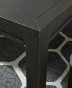 Jeanette Black Wood Rectangular Dining Table