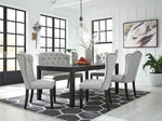 Jeanette Black Wood Rectangular Dining Table