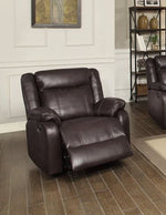 Jude Brown Leather Gel Match Manual Glider Recliner