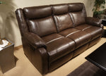 Jude Brown Manual Recliner Sofa w/Drop-Down Cup Holders