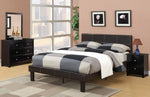 Jules 4-Pc Espresso Wood/Faux Leather Full Bedroom Set