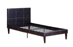 Jules Espresso Faux Leather Upholstered Twin Bed