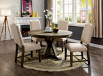 Julia Light Oak Wood Round Dining Table