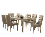 Kacela 2 Gold PU Leather/Wood Side Chairs