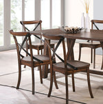 Kaelyn Set of 2 Dark Oak & Black Side Chairs