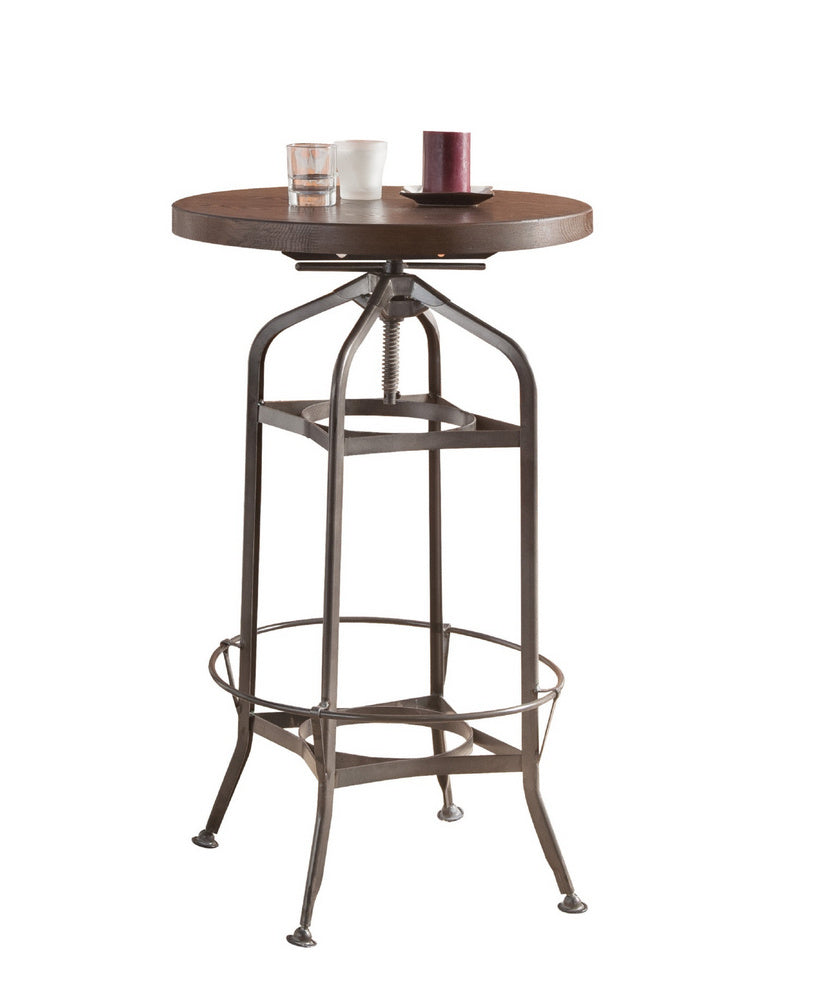 Kaeso Walnut/Gunmetal Wood/Metal Bar Table