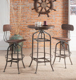 Kaeso Walnut/Gunmetal Wood/Metal Bar Table