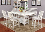 Kaliyah 2 White Fabric Counter Height Chairs