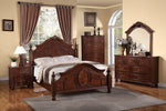 Katalin Cherry Wood 7-Drawer Dresser with Mirror