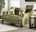 Kaye Olive Green Microfiber Loveseat