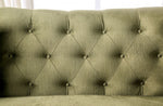 Kaye Olive Green Microfiber Loveseat