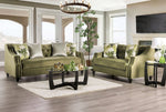 Kaye Olive Green Microfiber Loveseat