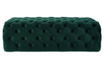 Kaylee Green Velvet Button Tufted Ottoman