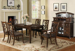 Keenan 2 Dark Walnut Wood/Brown Microfiber Side Chairs