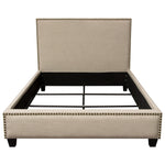 La Jolla Desert Sand Linen Upholstered King Bed