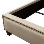 La Jolla Desert Sand Linen Upholstered King Bed