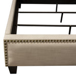 La Jolla Desert Sand Linen Upholstered King Bed