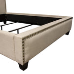 La Jolla Desert Sand Linen Upholstered King Bed