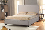 La Jolla Desert Sand Linen Upholstered King Bed