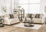 Laila Ivory Chenille Loveseat