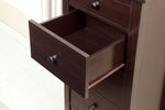 Launces Espresso Wood Storage Chest 5-Drawer