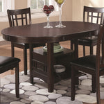 Lavon 5-Pc Espresso Wood Dining Table Set