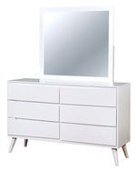 Lennart II Rectangular Mirror with White Frame