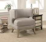 Leontina Grey Chenille Accent Chair