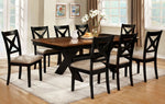 Liberta Dark Oak/Black Dining Table with Leaf