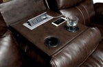 Listowel Brown Manual Recliner Loveseat