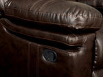 Listowel Brown Manual Recliner Sofa