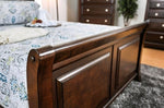 Litchville Brown Cherry King Sleigh Bed