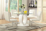 Lodia 2 White Leatherette/Metal Side Chairs