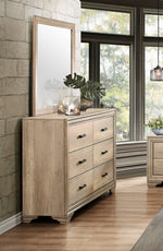 Lonan 6-Drawer Modern Rustic Wood Dresser