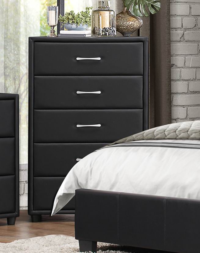 Lorenzi Black Vinyl Covered Chest