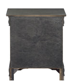 Louis Philippe Dark Gray Wood 2-Drawer Nightstand