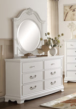 Lucida 6-Drawer Youth White Wood Dresser