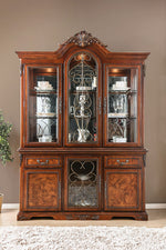 Lucie Brown Solid Wood Hutch & Buffet