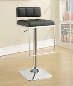 Sevyn Contemporary Black Leatherette Adjustable Bar Stool