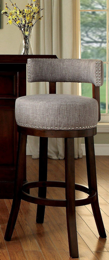 Lynsey 2 Dark Oak/Light Gray 25" Bar Stools